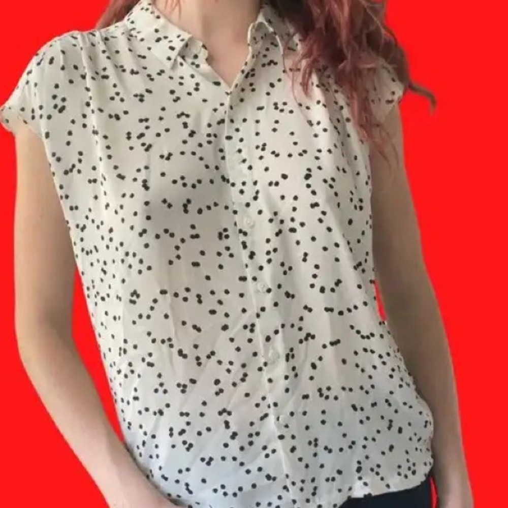 LOFT button up blouse, sleeveless